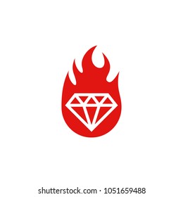 Diamond Fire Logo Icon Design