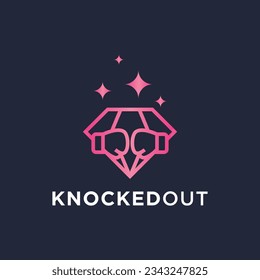 Diamant mit dem ersten Logo-Design, Vektorgrafik