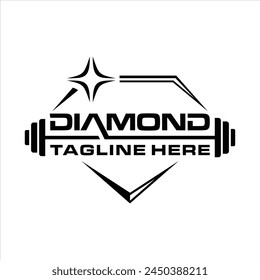 Diamond of fitness logo icon design template flat vector, design inspiration, illustration.