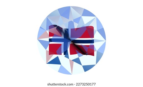 Bandera del diamante de Noruega, vector de alta calidad