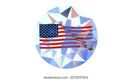 Diamantenflagge in den USA, hochwertiger Vektorgrafik