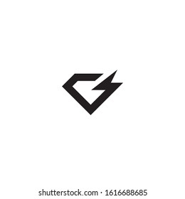 Diamond Flash Logo Icon Design Template Elements