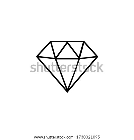 Diamond flat black and white icon.