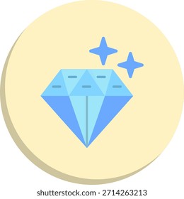 Icono de estilo de círculo plano de diamante