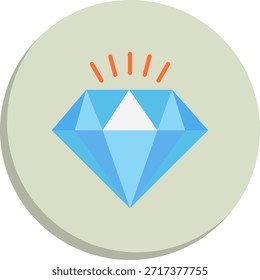Diamond Flat Circle Style Icon