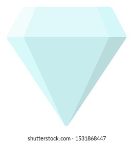 Diamond Flat Color Style Icon, Vector Editable