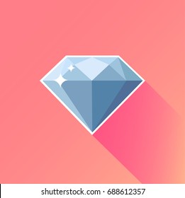 diamond flat design icon