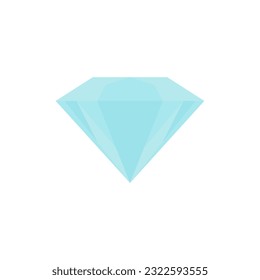 ilustración vectorial de diseño plano de diamante. Símbolo del logotipo de joyas de joyas. Imagen de la ilustración del vector. Aislado sobre fondo blanco.