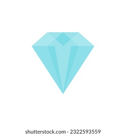 ilustración vectorial de diseño plano de diamante. Símbolo del logotipo de joyas de joyas. Imagen de la ilustración del vector. Aislado sobre fondo blanco.
