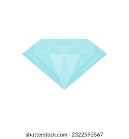 diamond flat design vector illustration. Gem jewel logo symbol sign. Vector illustration image. Isolated on white background.