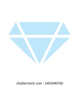 Diamond flat icon, Jewelry vector sign, flat style pictogram isolated on white. Gemstone symbol, logo illustration. Editable Pixel perfect - Vector