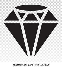 Diamond flat icon on a transparent background