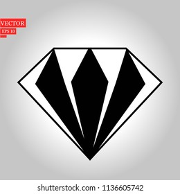 Diamond flat icon. Single high quality outline symbol of wedding for web design or mobile app. Thin line signs of love for design logo, visit card, etc. Outline logo of happy