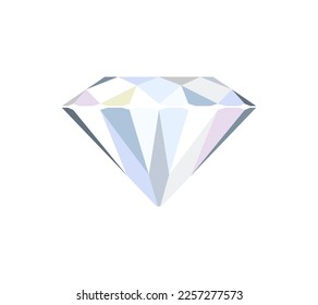 Diamond flach einfache Symbol. Gemeine Vektorgrafik einzeln auf weißem Hintergrund.