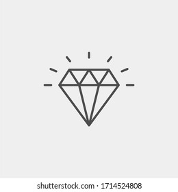 Diamond Flat Vector Icon. Brilliant Flat Vector Icon