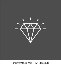 Diamond flat vector icon. Brilliant flat vector icon