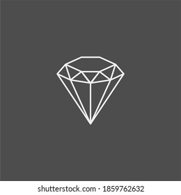 Diamond flat vector icon. Brilliant flat vector icon