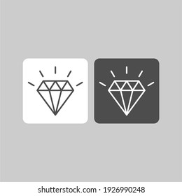 Diamant flaches Vektorsymbol. Brillantes flaches Vektorsymbol