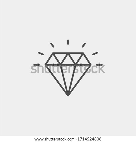 Diamond flat vector icon. Brilliant flat vector icon