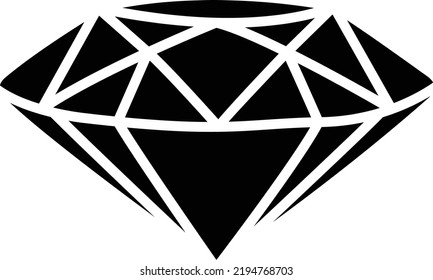 Diamond flat vector icon. Diamond logo, illustration and symbol.
Simple design graphic jewelry.