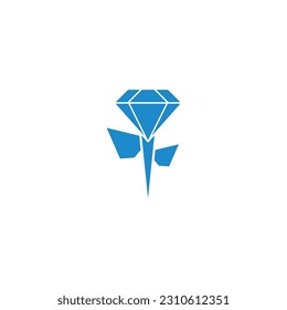 diamond flower agate carnelian rock symbol logo vector 