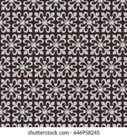 diamond flower background in retro style, flower ornament, filigree pattern vector