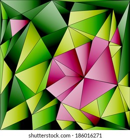 Diamond Flower made from traingles