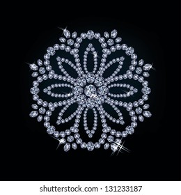 Diamond flower. vector illustration