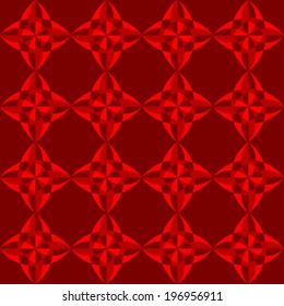 Diamond flowers. Red gamma.