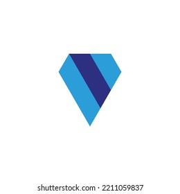 Diamond fold geometric symbol simple logo vector