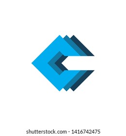diamond font c logo design