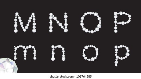 diamond font, zircons type - m, n, o, p