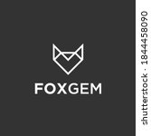diamond fox logo design vector illustration