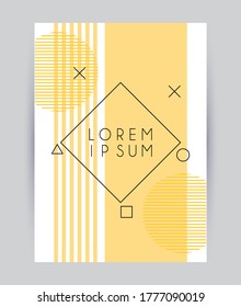 diamond frame with abstract banner modern poster vector illustration design