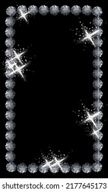 Banner de marco de diamante, ilustración vectorial	
