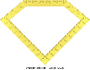 Diamond Frame Greek key pattern Greek meander pattern ornamental borders seamless meander pattern Luxury decorative golden frame gold greek fret picture frame golden frame ornamental borders decor
