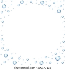 Diamond frame on white background. Vector illustration