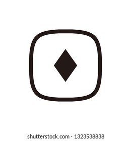 Diamond gambling card icon sign symbol