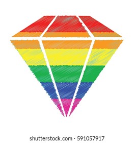 diamond gay icon vector