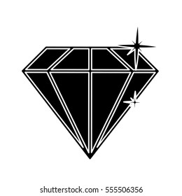 diamond gem icon over white background. vector illustration