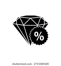 Icono de gema de diamante que representa valor de lujo y calidad premium