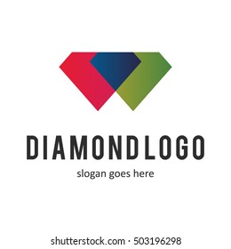 DIAMOND GEM LOGO ICON SYMBOL TEMPLATE