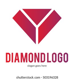 DIAMOND GEM LOGO ICON SYMBOL TEMPLATE