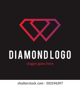 DIAMOND GEM LOGO ICON SYMBOL TEMPLATE