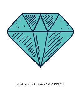 diamond gem on white background