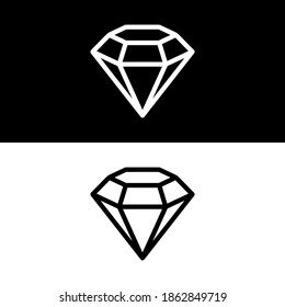 Logotipo de resumen de línea simple Diamond Gem