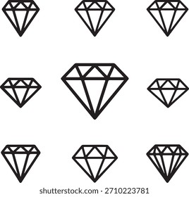 diamante pedra preciosa cristal vetor emoji ilustração ícone símbolo sinal