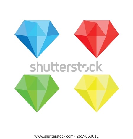 diamond gem stone crystal vector emoji illustration icon symbol sign sparkling