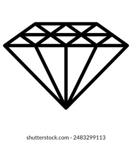 A diamond gem stone icon for expensive jewellery in vector