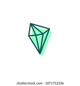 diamond gem stone logo template